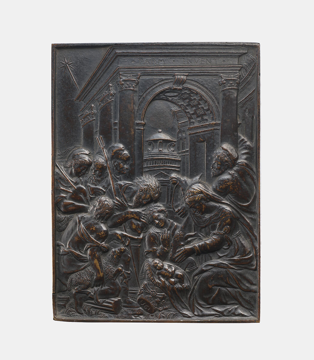 Adoration of the Shepherds, Gian Federigo Bonzagna (Italian, Parma after 1507–1588)  , called Federigo Parmense, Bronze, Northern Italian 