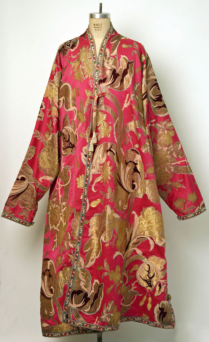 Robe, Silk, metal wrapped thread 