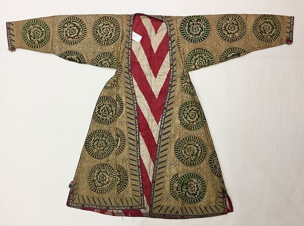 Kaftan, Silk, metal wrapped thread; brocaded