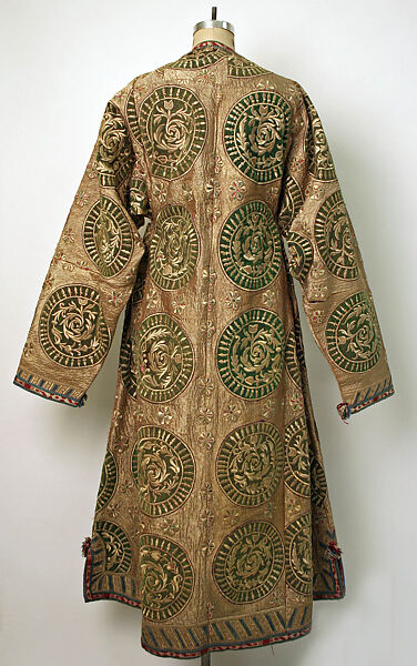 Kaftan, Silk, metal wrapped thread; brocaded