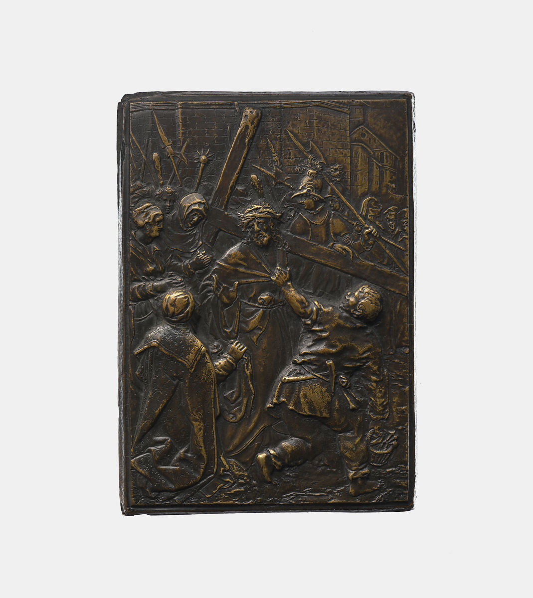Christ Carrying the Cross, Unknown Venetian artist, Bronze, Italian, Venice 