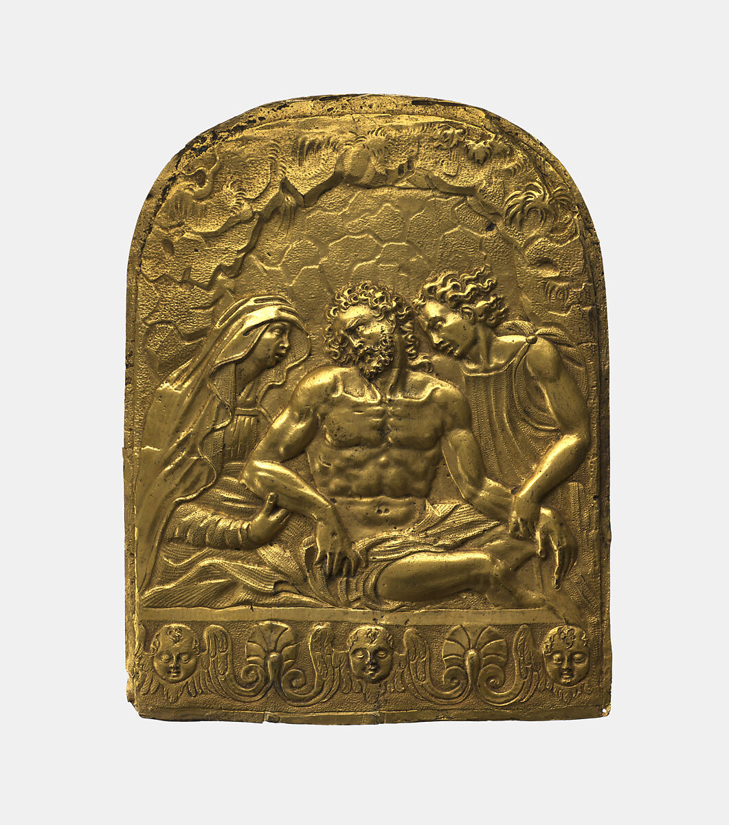 Entombment, Unknown North Italian artist, ac. mid-sixteenth century, Bronze, old fire-gilding, Northern Italian 