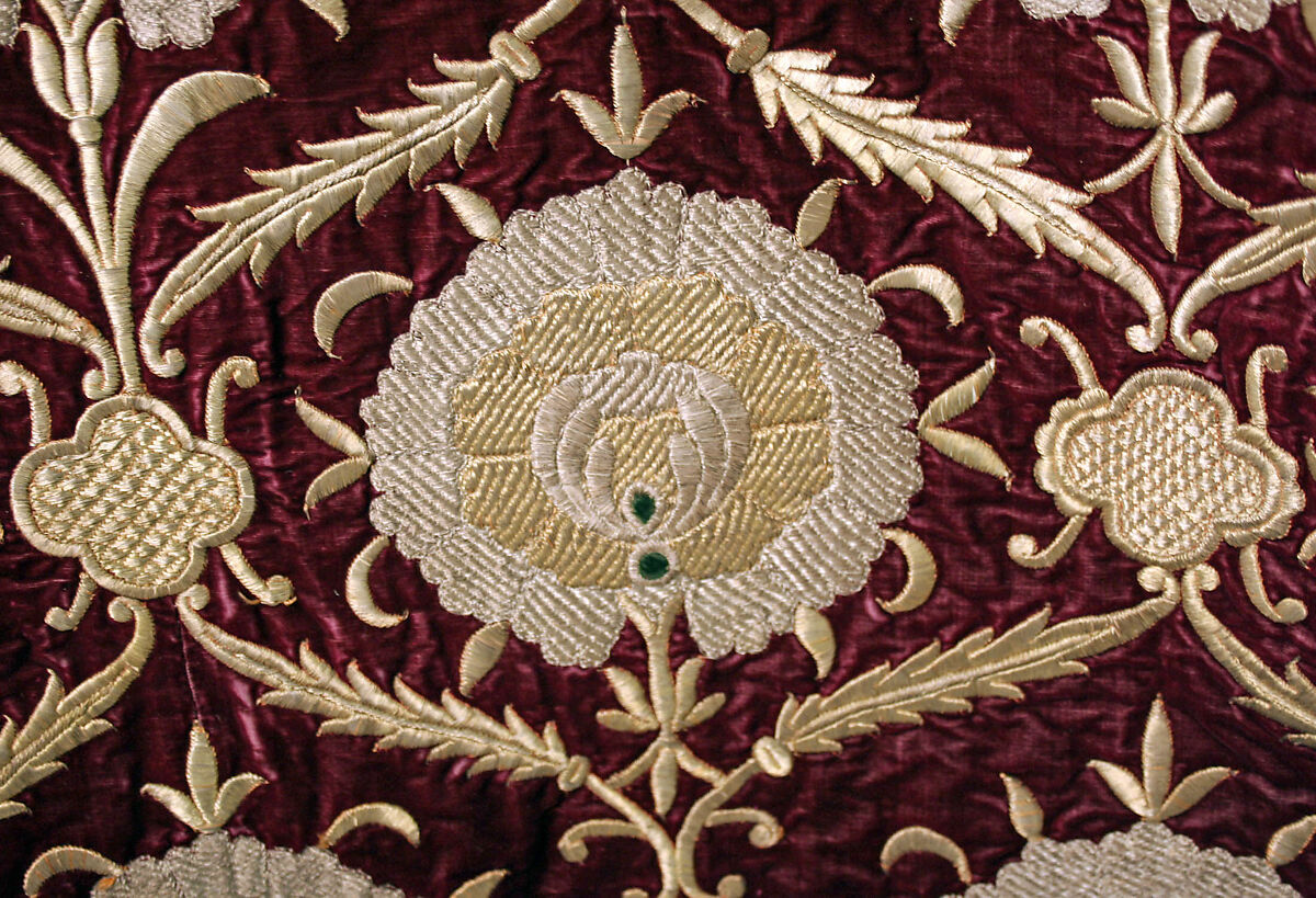 Kaftan, Silk, metal wrapped thread; embroidered