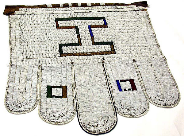 Married Woman's Apron (Jocolo), Leather, glass beads, Ndebele peoples 