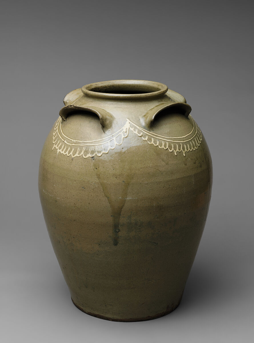 Unrecorded  Edgefield District potter (American), Alkaline-glazed stoneware with kaolin slip