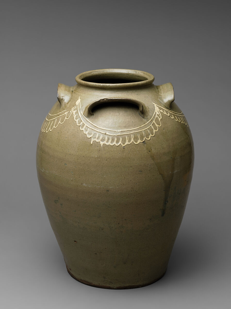 Unrecorded  Edgefield District potter (American), Alkaline-glazed stoneware with kaolin slip