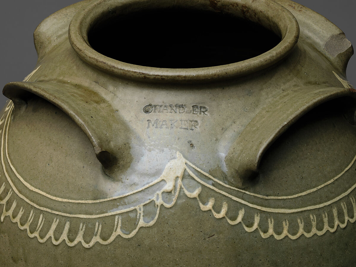 Unrecorded  Edgefield District potter (American), Alkaline-glazed stoneware with kaolin slip