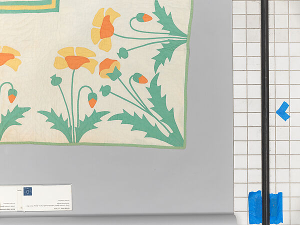 Quilt, appliqued, Cotton, American