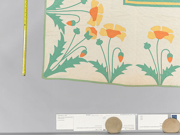 Quilt, appliqued, Cotton, American