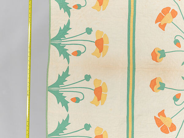 Quilt, appliqued, Cotton, American