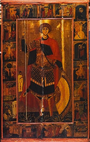 Vita Icon of Saint George with Scenes of His Passion and Miracles, Tempera and gold on wood, Byzantine (Egypt)
 