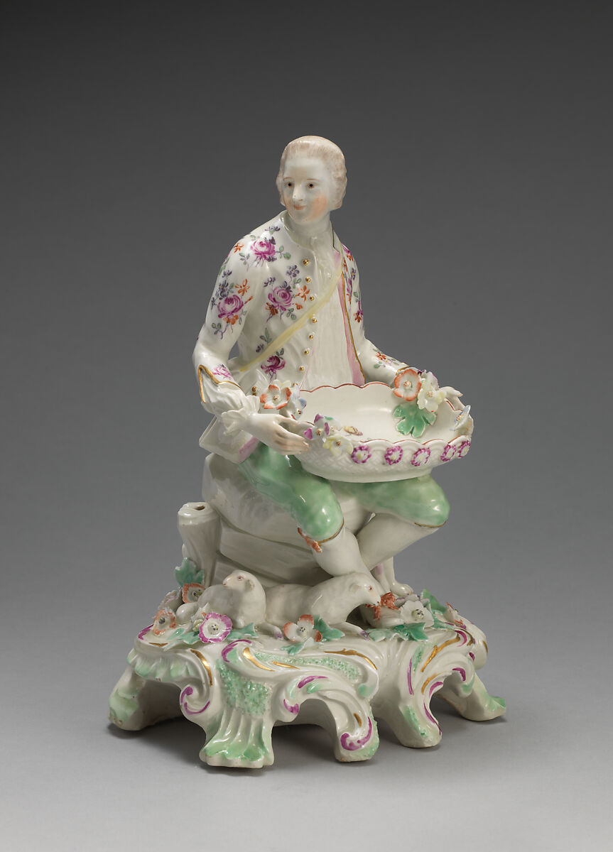 Man, Bow Porcelain Factory (British, 1747–1776), Soft-paste porcelain, British, Bow, London 