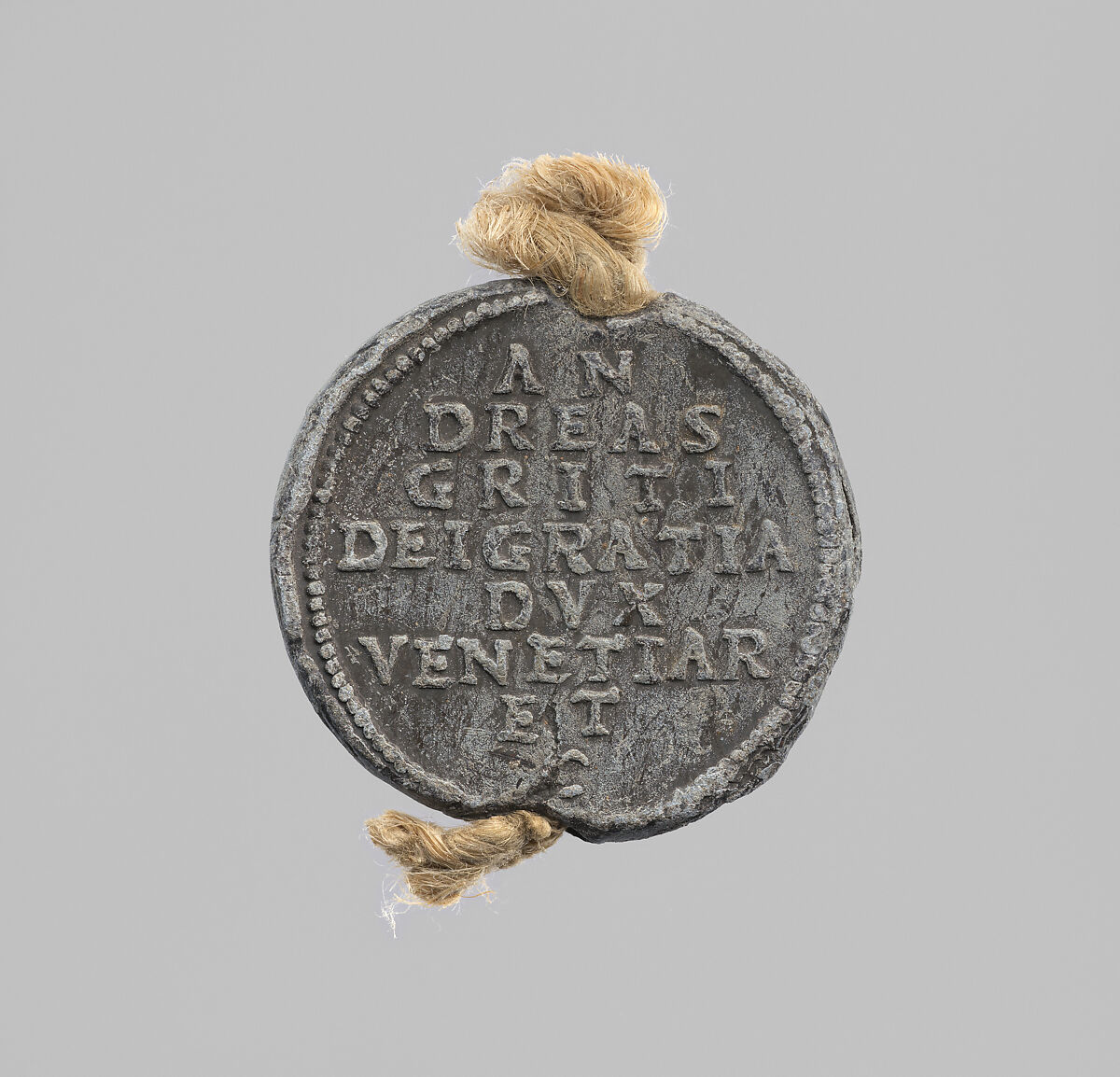 Andrea Gritti (r. 1523–38), Lead, with remnants of cord, Italian, Venice