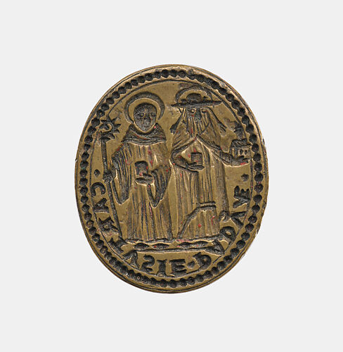Carthusian seal stamp with depiction of St. Bruno and St. Antony of Padua