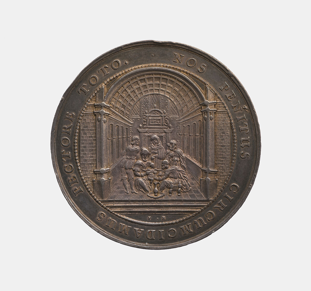 Adoration of Shepherds / Circumcision of Christ, Johann Buchheim (German, 1624–1683), Silver, German