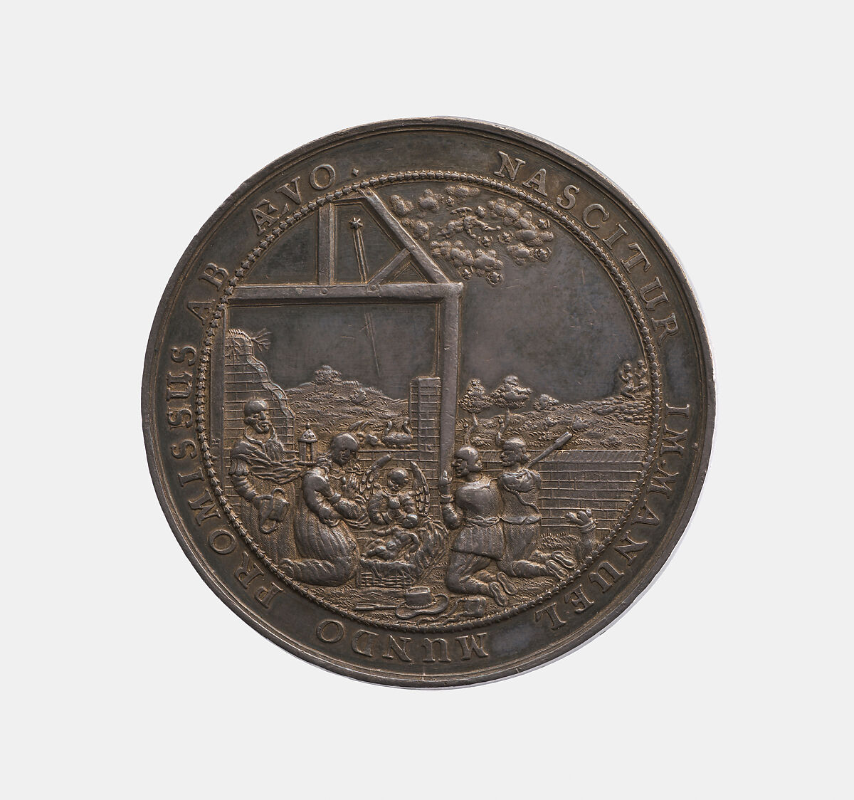 Adoration of Shepherds / Circumcision of Christ, Johann Buchheim (German, 1624–1683), Silver, German 