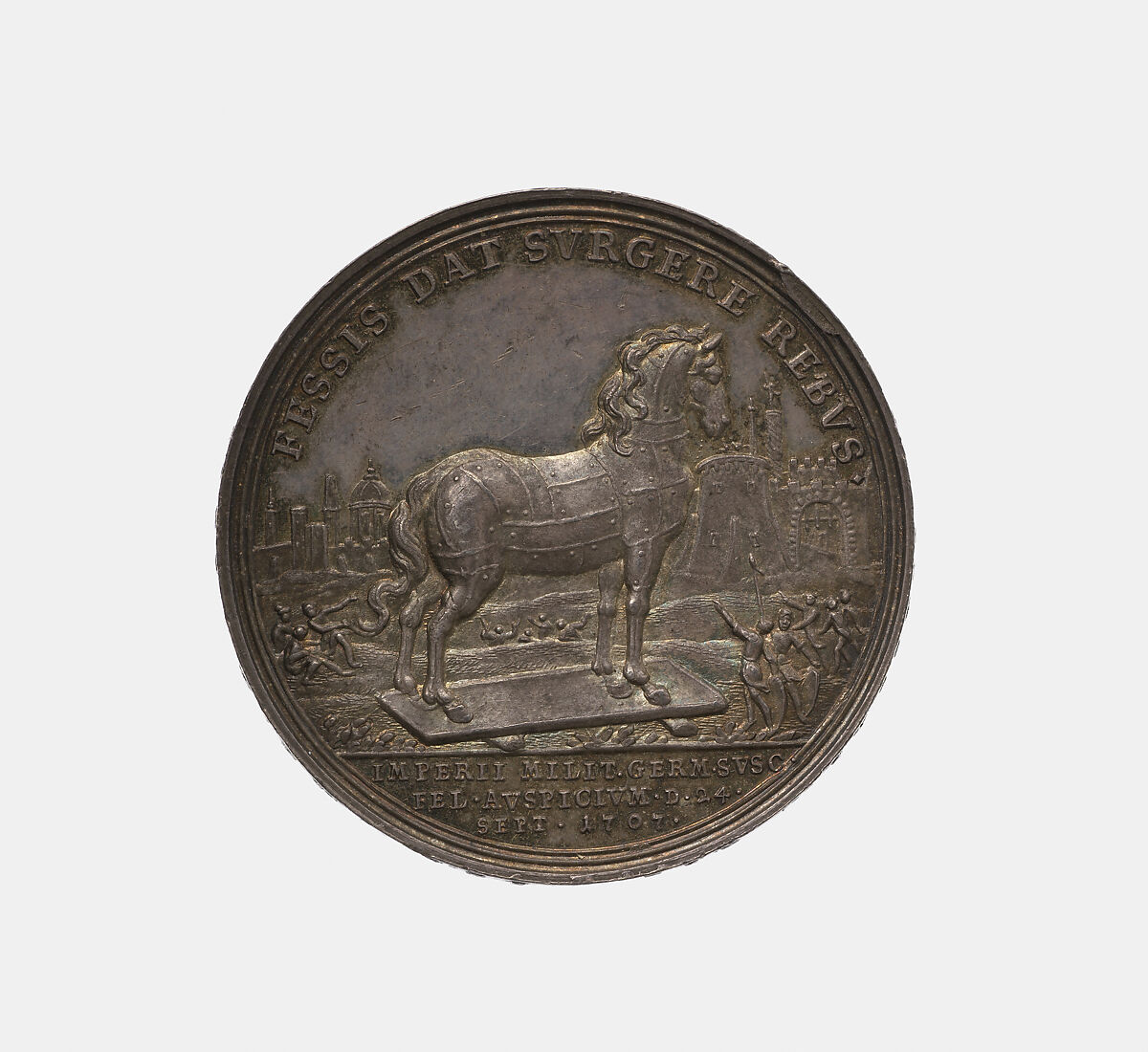 Appointment of Georg Ludwig (Geroge I) as general of the imperial troops on the Rhine, Philipp Heinrich Müller (German, 1654–1719), Silver, German