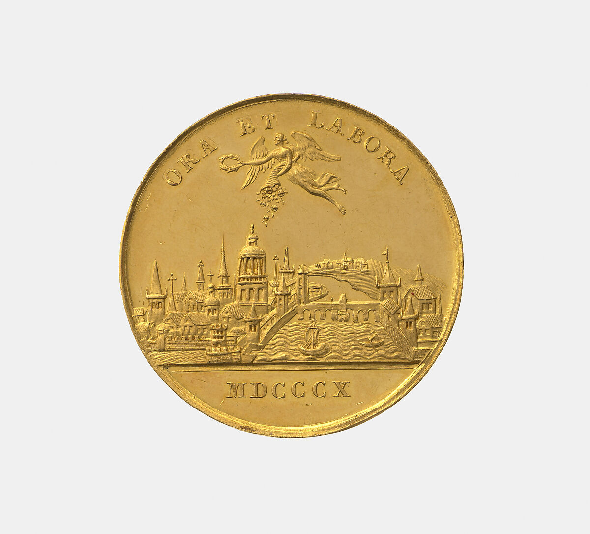 Karl Theodor Anton Maria von Dalberg / 10-ducat medal on establishment of Grand-Duchy of Frankfurt, attributed to Johann Christian Reich (German, Eisenberg 1740–1814 Fürth), Gold, German, Frankfurt