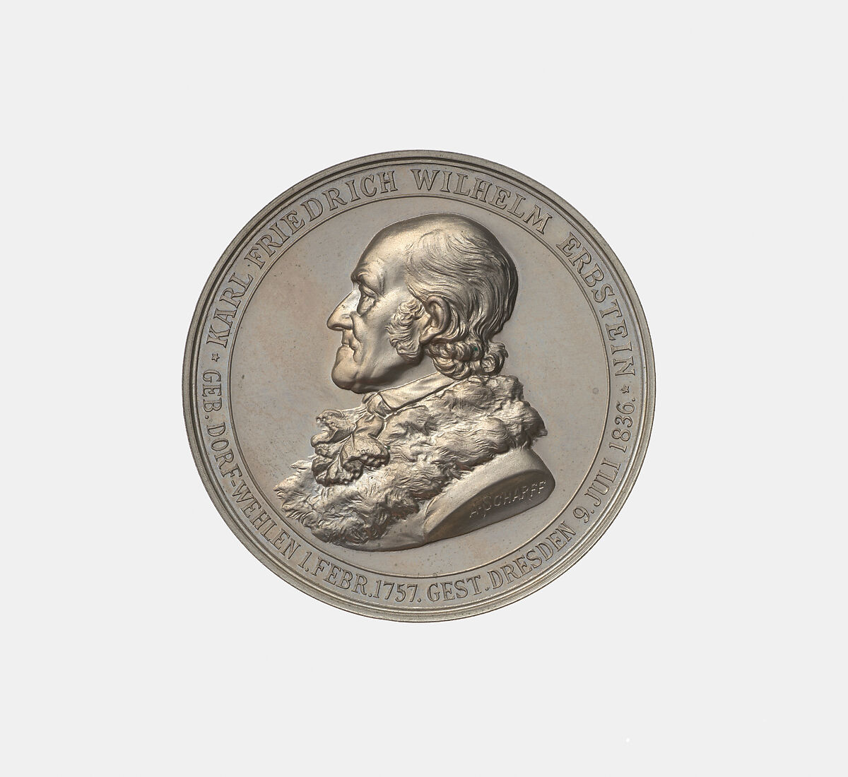 Karl Friedrich Wilhelm Erbstein (1757–1836), Anton Scharff (Austrian, Vienna 1845–1903 Brunn am Gebirge), Nickel, Austrian 