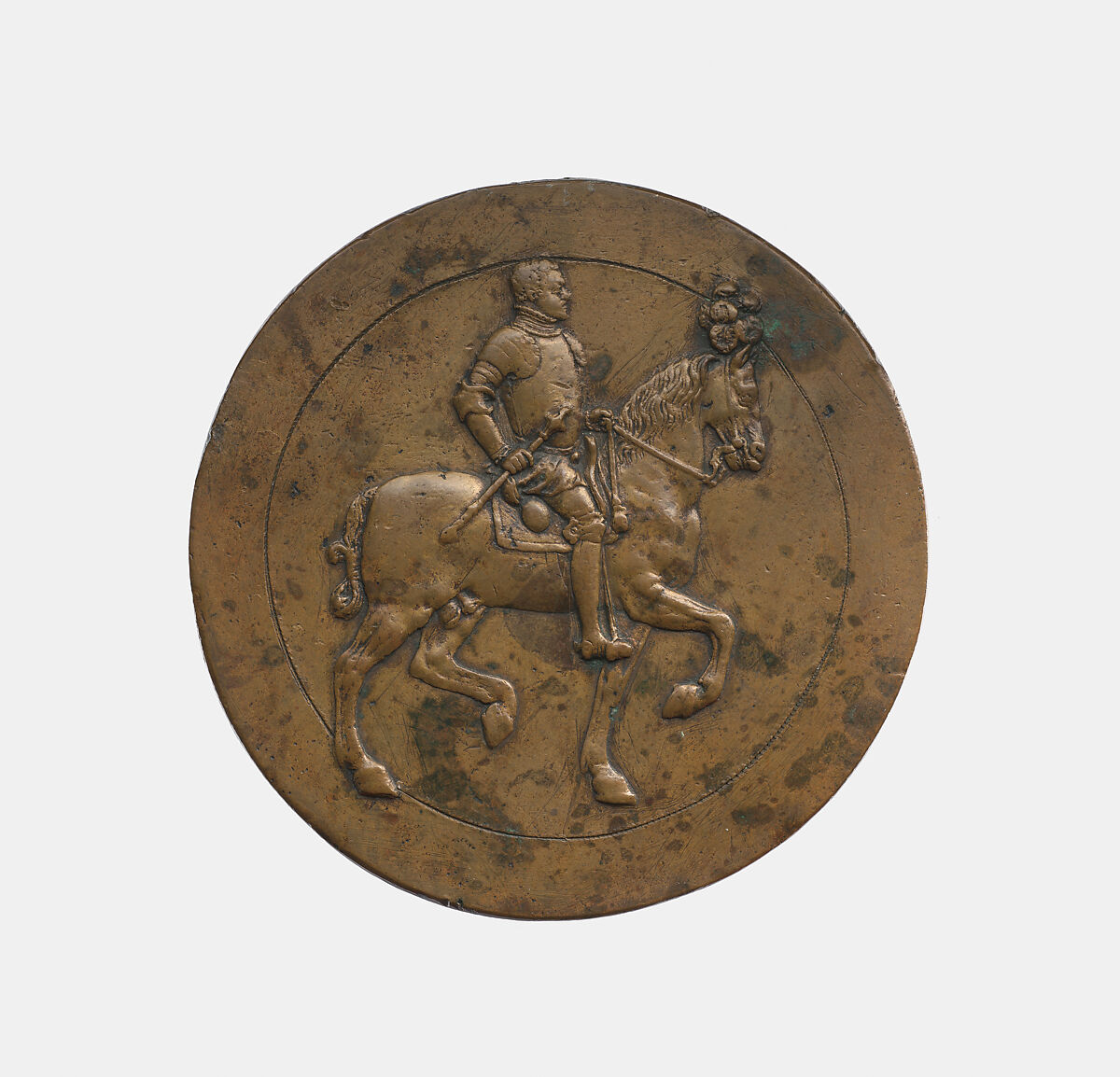 Philip II of Spain mounted, Unknown Dutch artist, Bronze, Dutch 