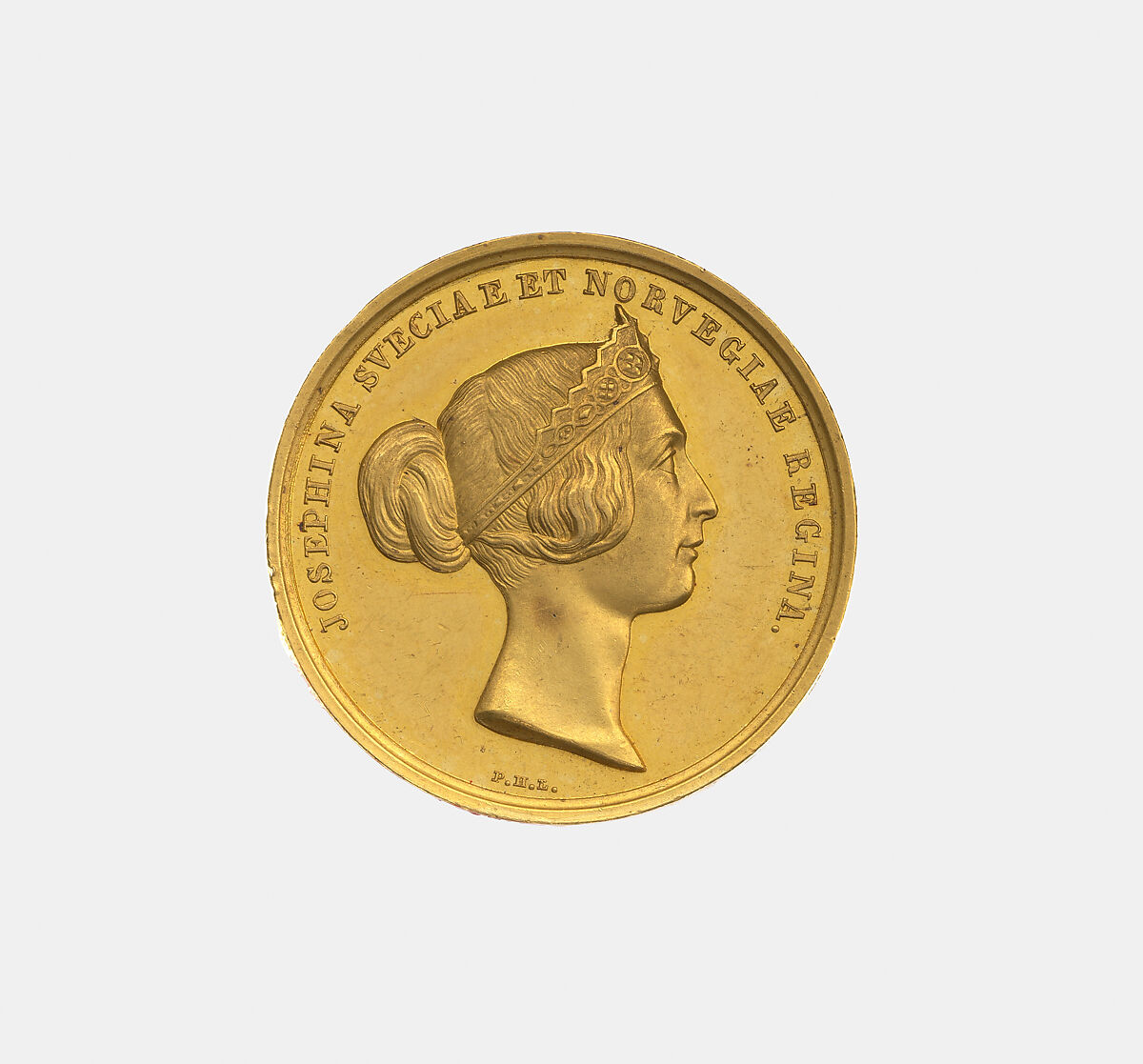 Josephine, Queen of Sweden and Norway as wife of Oscar I (r. 1844–1859), Ludwig Peterssen Lundgren (Swedish, died 1854), Gold, Swedish 