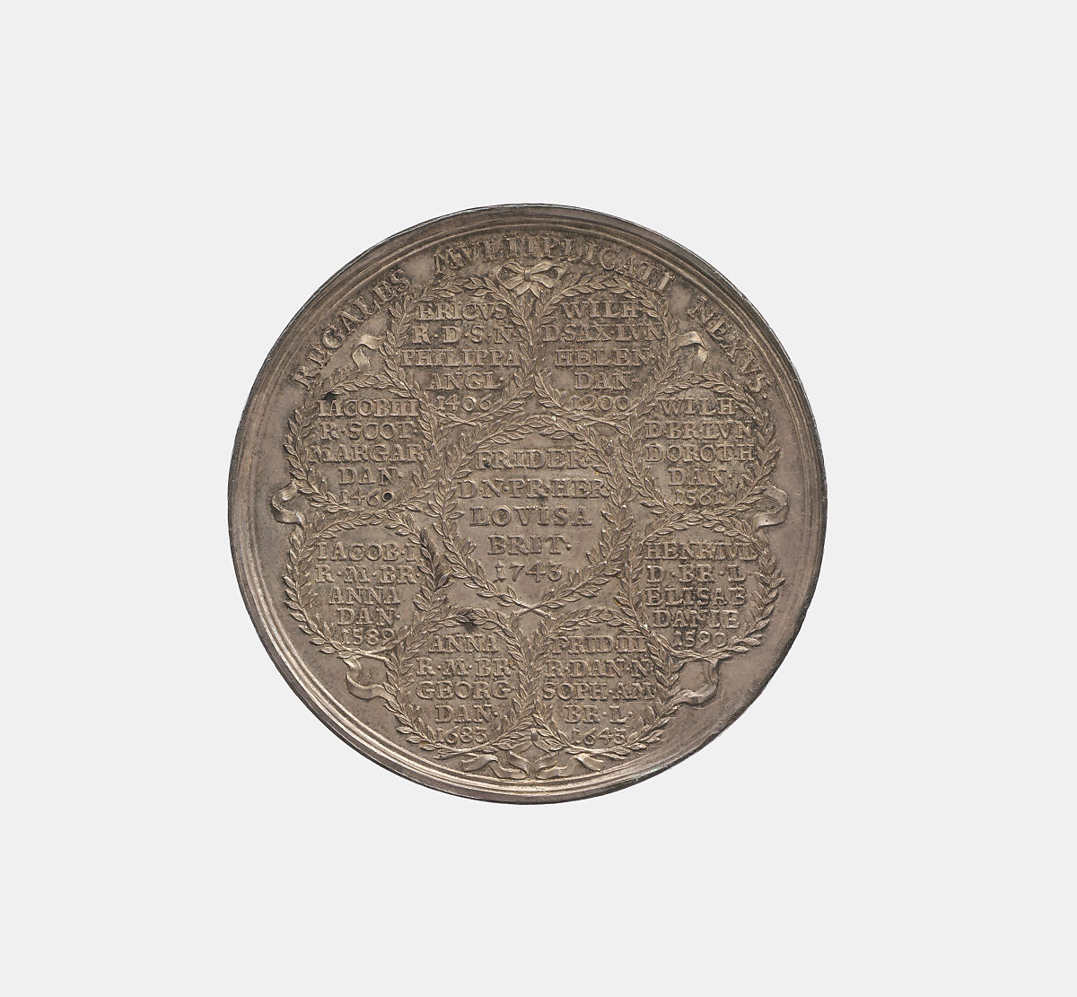 Marriage Prince Frederick (later Frederick V) to Princess Louise of England, Georg Wilhelm Wahl (Danish, 1706–1778), Silver, Danish