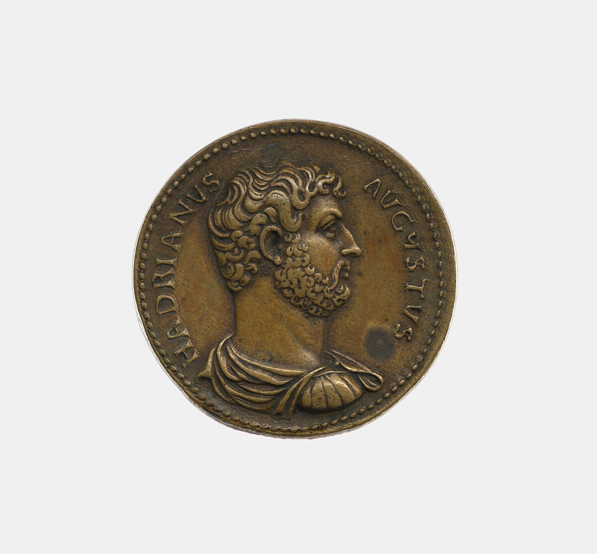 Hadrian, Giovanni del Cavino (Italian, Padua 1500–1570 Padua), Bronze, Italian, Padua 