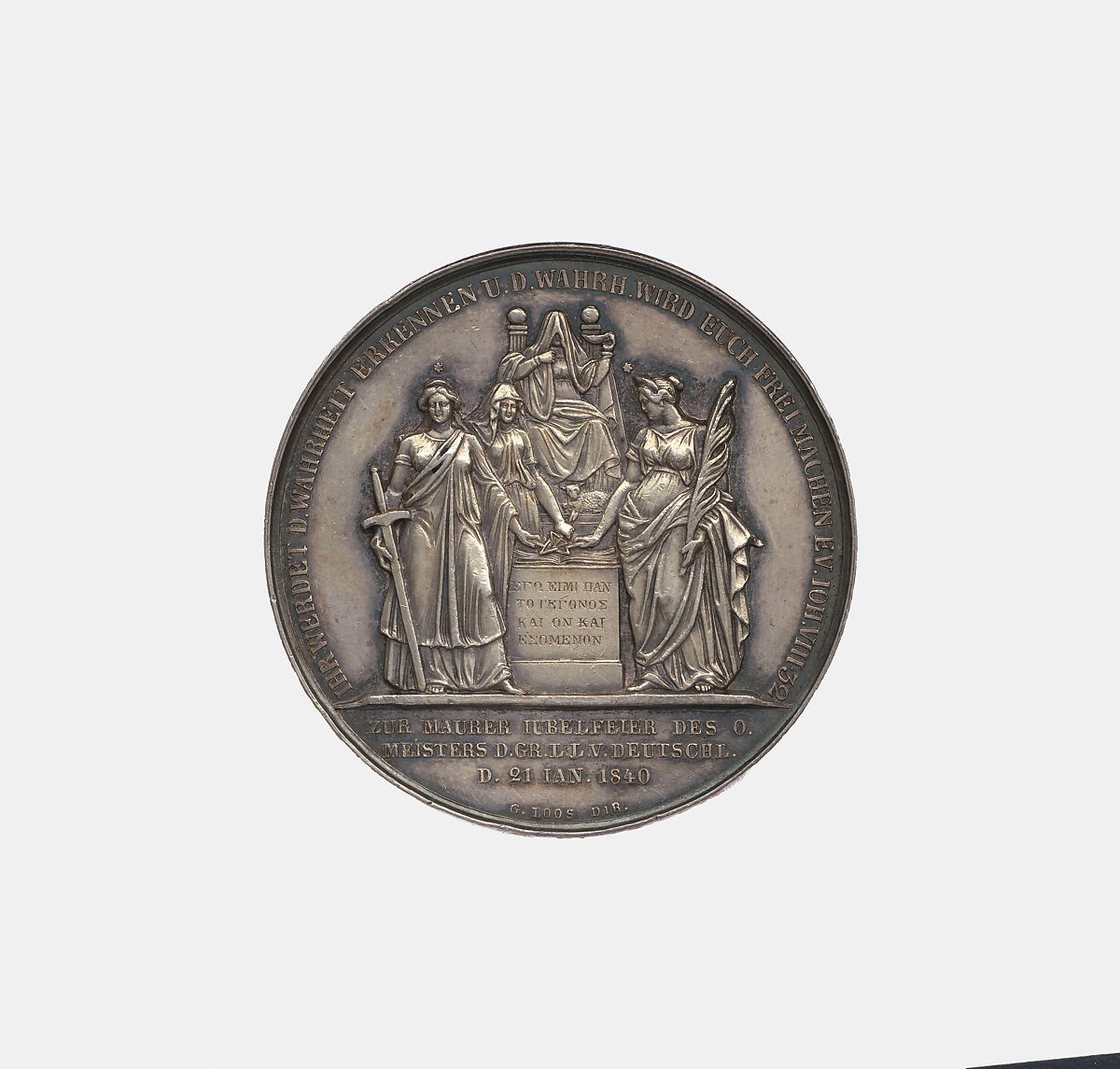 Johann Michael Palmie, Ordenmeister der “Grosse Landesloge von Deutschland” (Masonic Lodge), C. Pfeuffer, Silver, German, Berlin