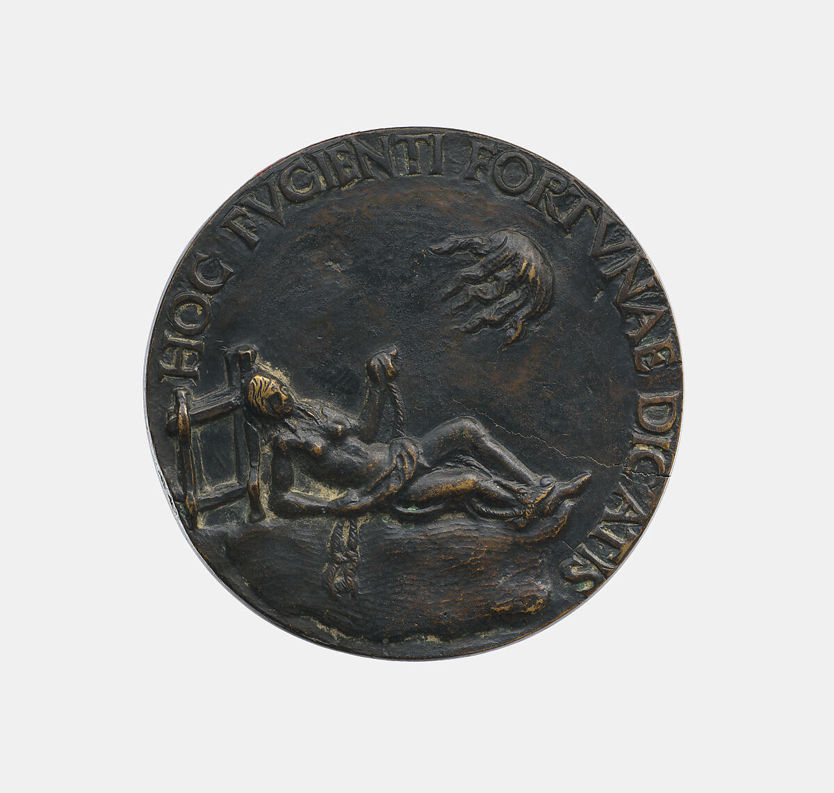 Elisabetta Gonzaga, Duchess of Urbino, Adriano Fiorentino (Adriano di Giovanni de&#39; Maestri) (Italian, Florence (?) born ca. 1450–60, died 1499 Florence), Bronze, wood frame, Italian 