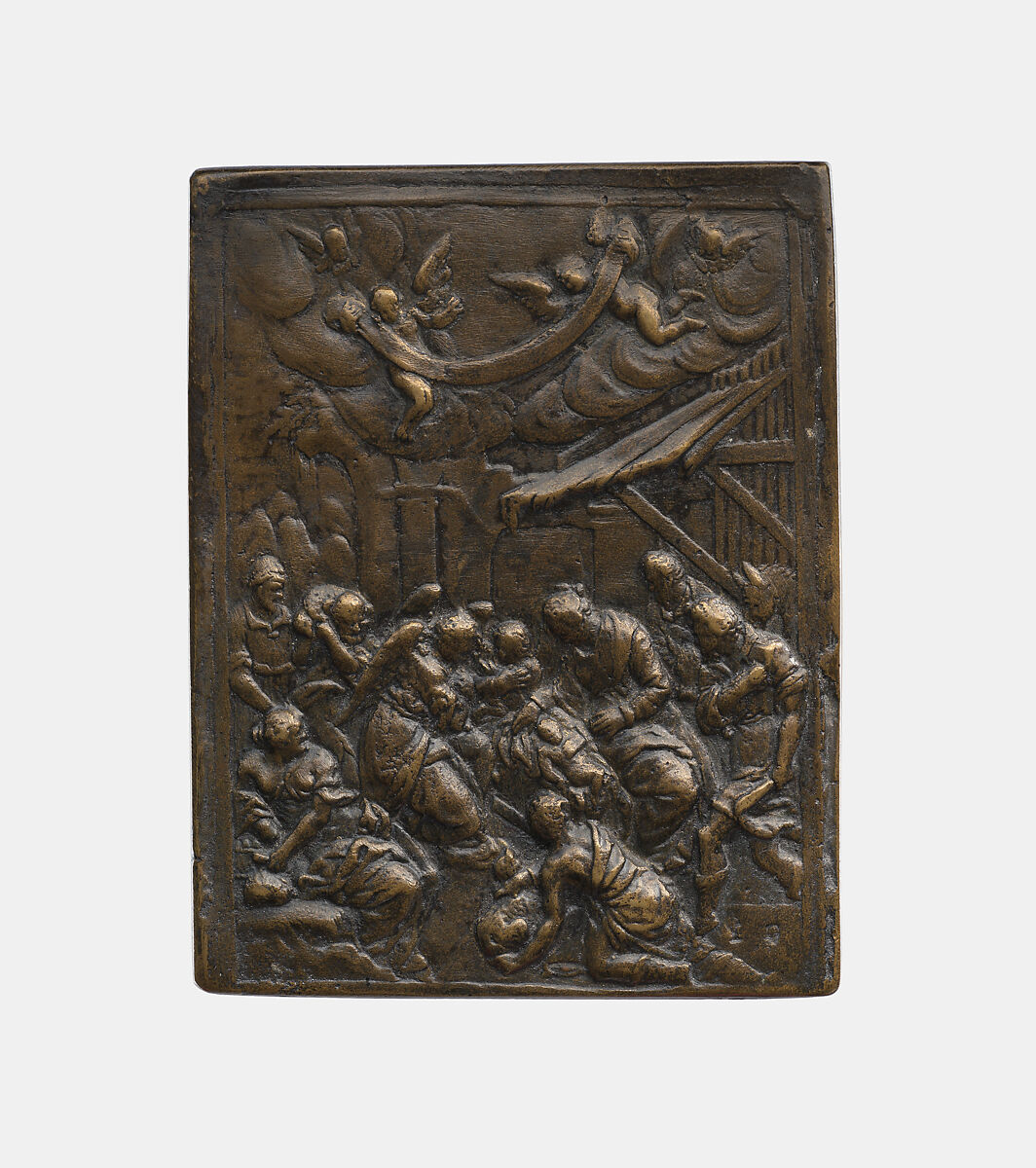Adoration of the Shepherds, Bronze, German, Augsburg or Flemish 