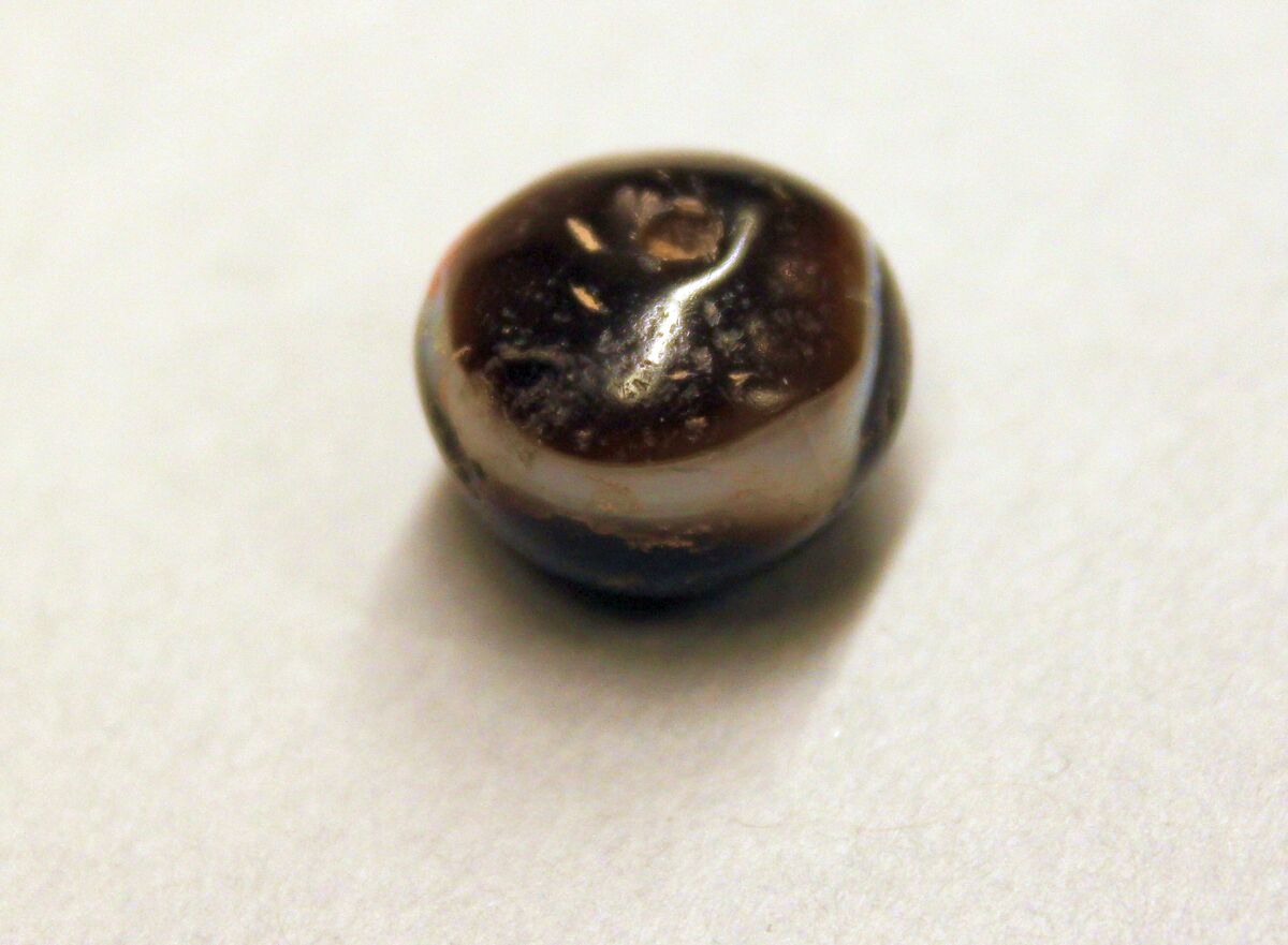 Bead, Agate; cut and drilled