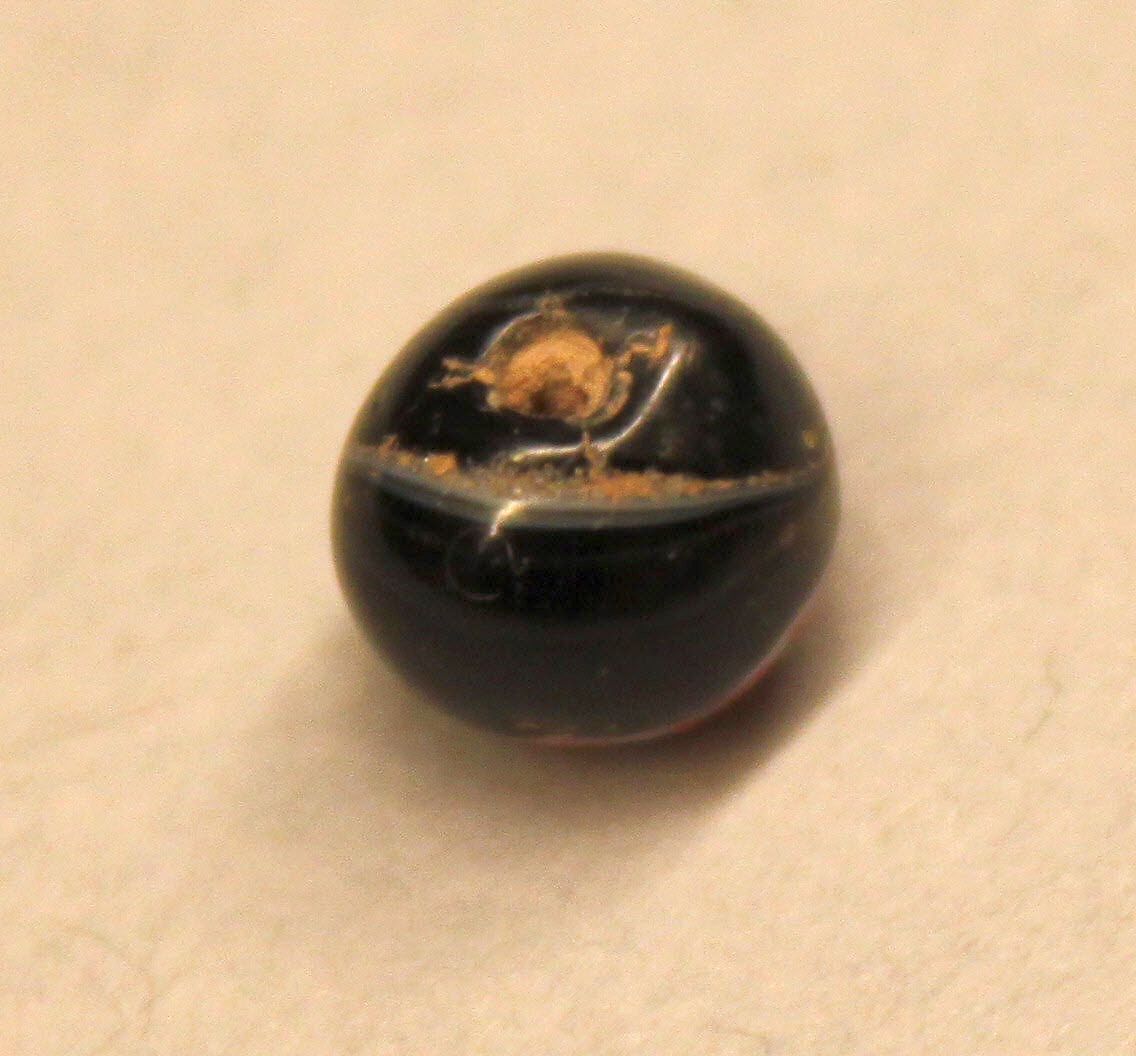 Bead, Agate; cut and drilled
