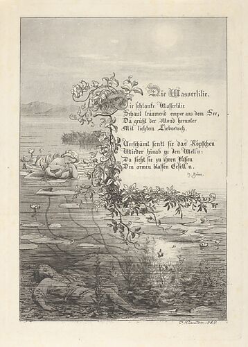 Illustrated Poem ‘The Water Lily’ (Die Wasserlilie – Heinrich Heine)