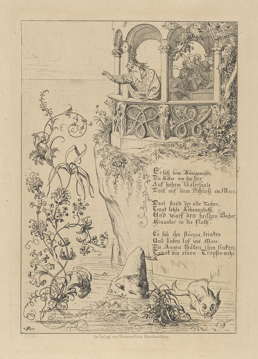 Illustration to the poem “The Flower’s Revenge” (Der Blumen Rache – Ferdinand Freiligrath), Eugen Neureuther (German, Munich 1806–1882 Munich), Etching