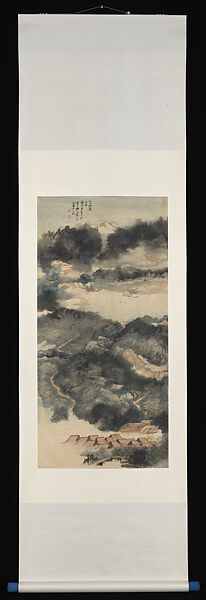 Landscape of Mojie Mountain, Chang Dai-chien (Zhang Daqian) (Chinese, 1899–1983), Hanging scroll; ink and color on paper, China