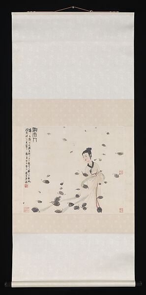 Lady of the Xiang, Fu Baoshi (Chinese, 1904–1965), Hanging scroll; ink and color on paper, China