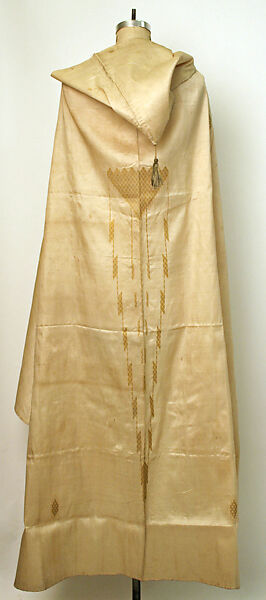 Burnus / Selham, Silk, metal wrapped thread; woven