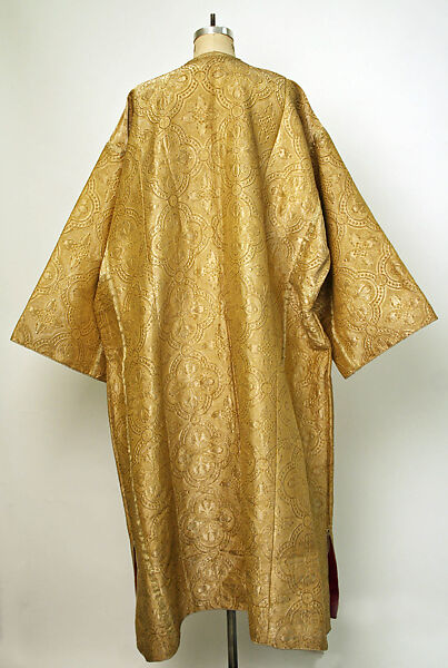 Kaftan, Silk, cotton, metal wrapped thread; brocaded