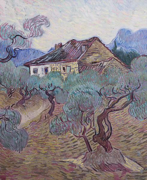 Farmhouse among Olive Trees, Vincent van Gogh (Dutch, Zundert 1853–1890 Auvers-sur-Oise), Oil on canvas 