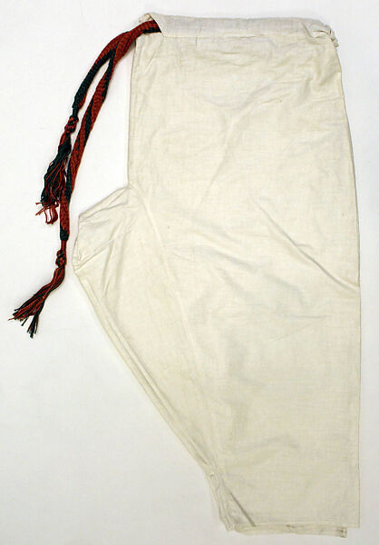 Trousers, Cotton, silk; woven 