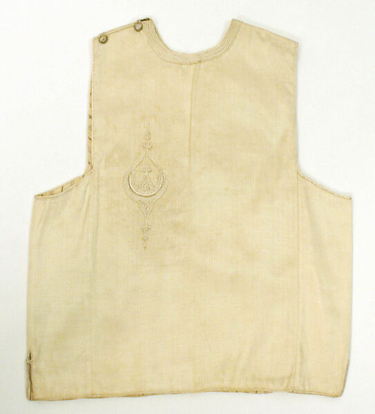 Ensemble, Silk; woven and trimmed with silk braid appliqué