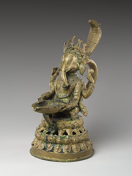 Ganesha Ritual Lamp, Copper alloy, Nepal, Newar 