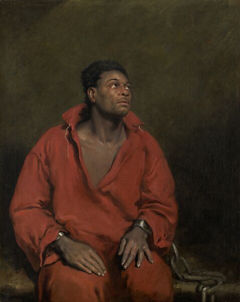 Bust-Length Study of a Man, François-Auguste Biard (French, Lyons 1799–1882 Fontainebleau), Oil on paper, laid down on canvas