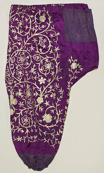 Wedding Ensemble, Silk, metal wrapped thread; embroidered