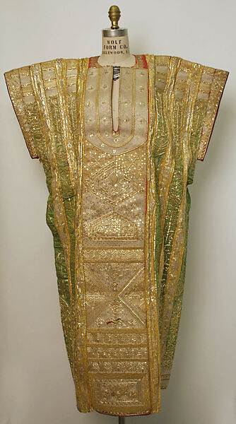 Wedding Tunic (Jebba), Cotton, silk, metal wrapped thread; embroidered 