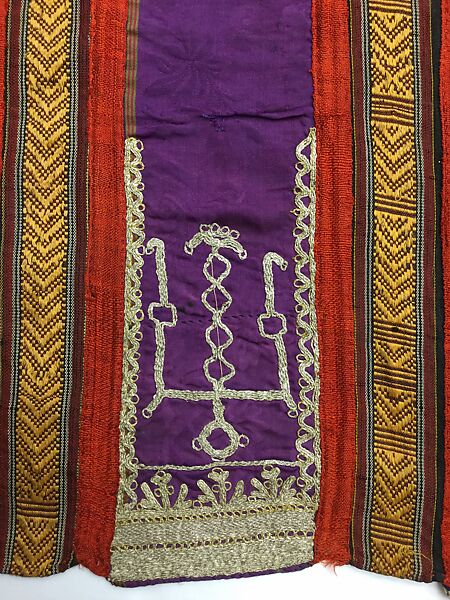 Wedding Tunic (Jebba), Silk, cotton, metal wrapped thread, sequins; embroidered