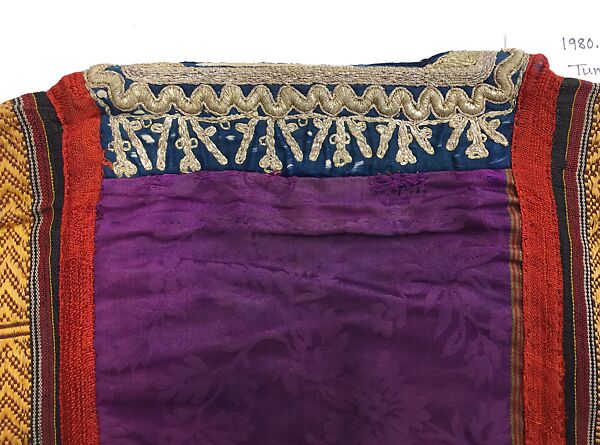 Wedding Tunic (Jebba), Silk, cotton, metal wrapped thread, sequins; embroidered