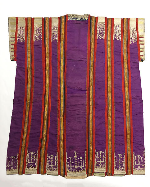 Wedding Tunic (Jebba), Silk, cotton, metal wrapped thread, sequins; embroidered