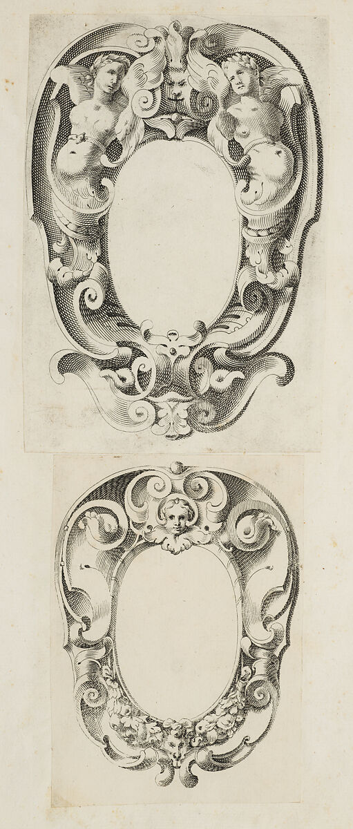 Various Cartouche Designs, Francisco Herrera, the Younger ("El Mozo") (Spanish, Seville 1627–1685 Madrid), Engraving