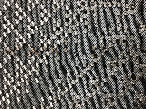 Stole, Cotton and metal wrapped thread; embroidered